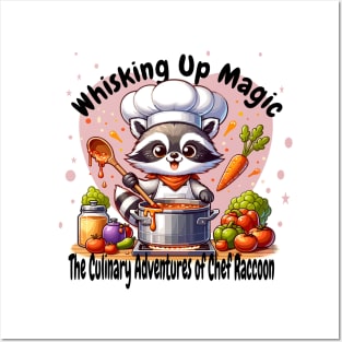 "Whisking Up Magic: The Culinary Adventures of Chef Raccoon" Posters and Art